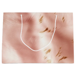 Sacola Para Presentes Grande Aniversário em Couro de Vaca Falso Rosa Western Bl