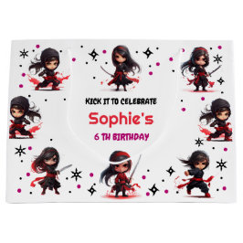 Sacola Para Presentes Grande Aniversário feminino estilo Ninja