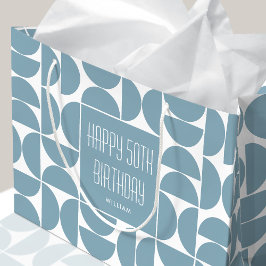 Sacola Para Presentes Grande Aniversário Moderno do Século médio Retroativo 50º