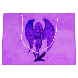Sacola Para Presentes Grande Anjo, Arte Lápis em Marmor Design