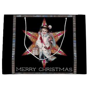 Sacola Para Presentes Grande Anjo de Natal Vitoriano