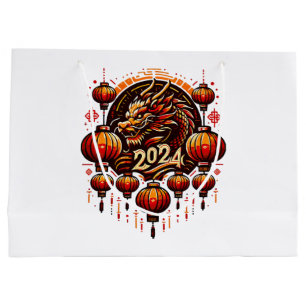 Sacola Para Presentes Grande ano novo chinês 2024