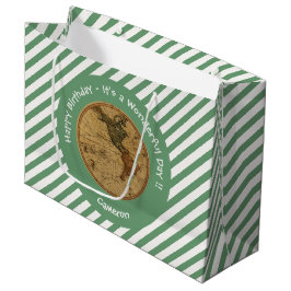 Sacola Para Presentes Grande Antiguamente 1786 Partido Tema do Mapa do Hemisfér