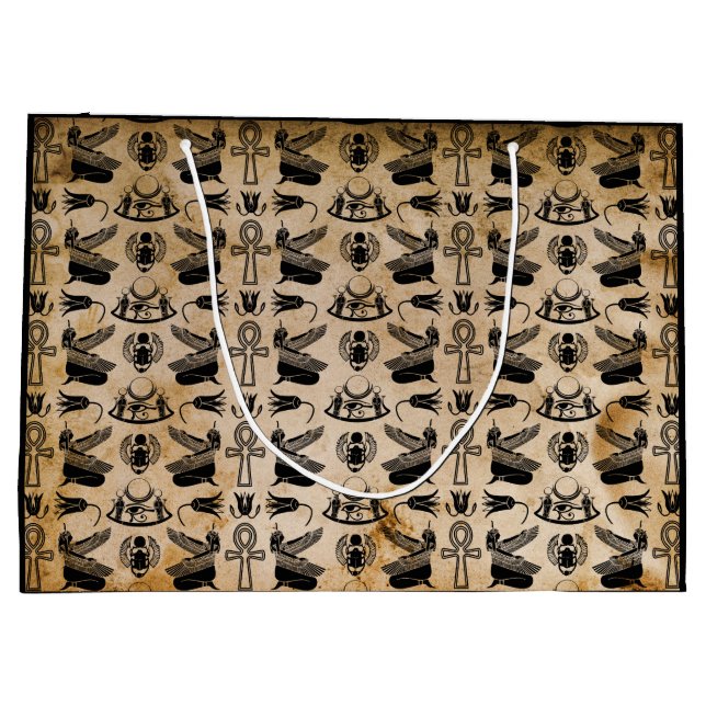 Sacola Para Presentes Grande Antiguamente Egípcio Hieroglyph Themed Gift Bag (Verso)