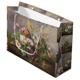 Sacola Para Presentes Grande Anton Mollis Vintage Pansy
