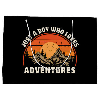 Sacola Para Presentes Grande apenas um menino que ama aventuras