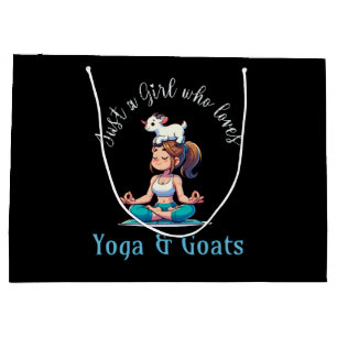 Sacola Para Presentes Grande Apenas uma garota que ama Yoga e Cabras