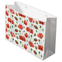 Aquarela de Papoula Vermelha Silvestre