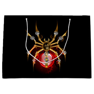 Sacola Para Presentes Grande Aranha-do-galo em preto