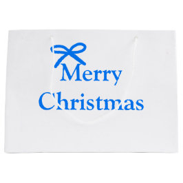 Sacola Para Presentes Grande Arco azul feliz família natalícia presentes simple