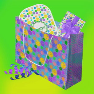 Sacola Para Presentes Grande Arte de Pop de Jogada Divertida em Groovy