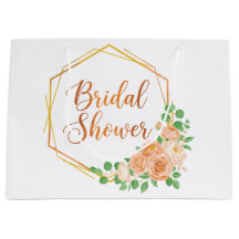 Arte Floral e Dourada de Chuveiro de Noiva Elegant