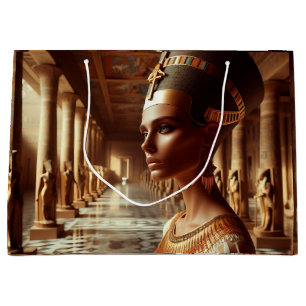 Sacola Para Presentes Grande Arte Majestosa da Rainha Egípcia: Lealdade Antiga