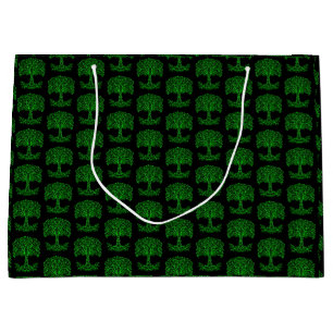 Sacola Para Presentes Grande Árvore Celta Verde Da Vida
