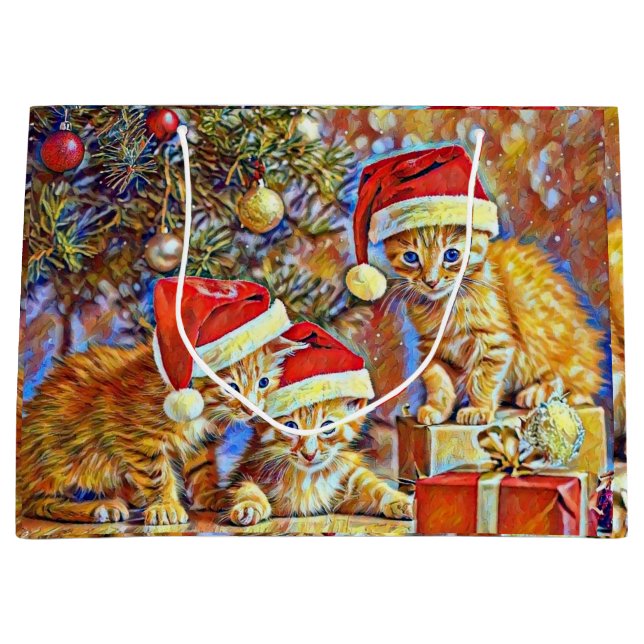 Sacola Para Presentes Grande Árvore de Captura (Frente)