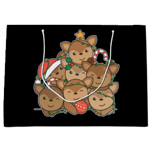 Sacola Para Presentes Grande Árvore de Natal Engraçada Natal Animal Natal Grand