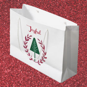Sacola Para Presentes Grande Árvore de Natal Festiva e Férrea