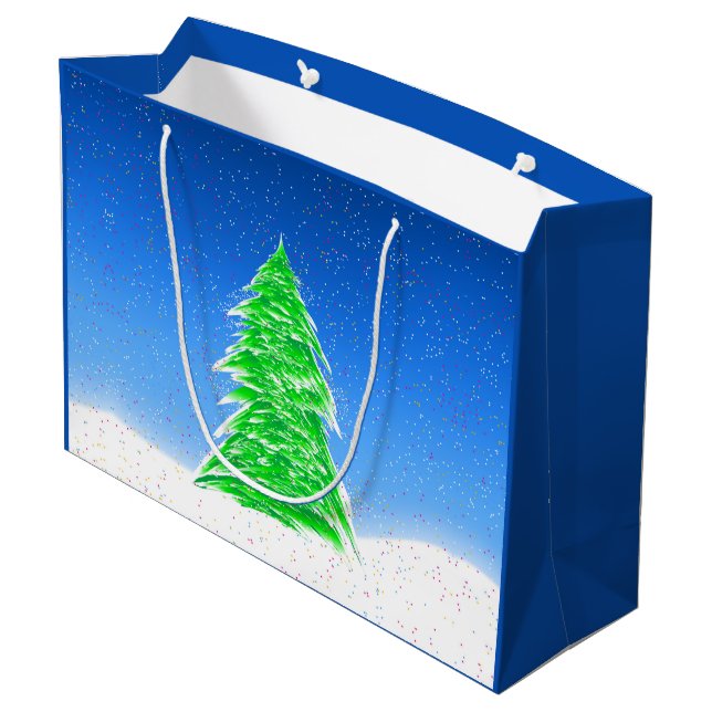Sacola Para Presentes Grande Árvore de Natal - Grande Saco de Presente (Verso inclinado)