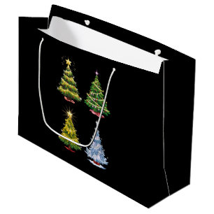 Sacola Para Presentes Grande Árvore Verde Natal Feriado Inverno