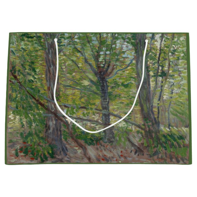 Sacola Para Presentes Grande Árvores, Vincent van Gogh (Frente)