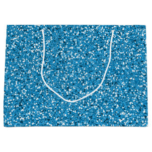 Sacola Para Presentes Grande Aspecto do padrão de brilho azul