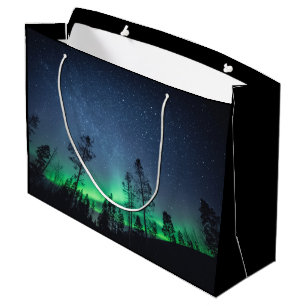 Sacola Para Presentes Grande Aurora Forest Astro Foto