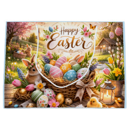 Sacola Para Presentes Grande Aurora Radiante Feliz Páscoa