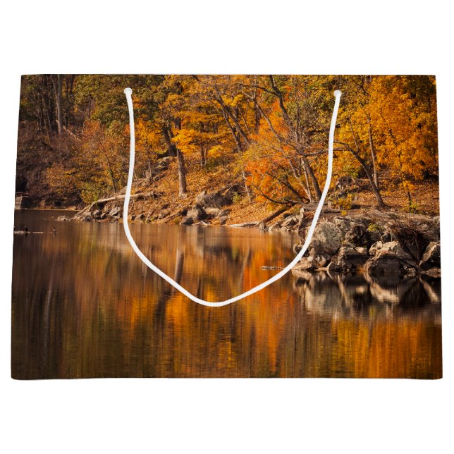 Sacola Para Presentes Grande Autumn Forest (Frente)