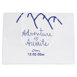 Sacola Para Presentes Grande Aventura espera coração da montanha azul adicionar