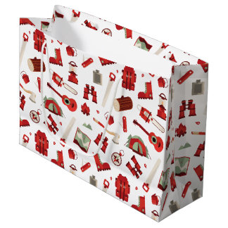 Sacola Para Presentes Grande Aventura festiva ao ar livre com engrenagens de ac