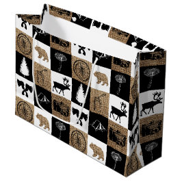 Sacola Para Presentes Grande Aventura Rustic Camping Outdoor