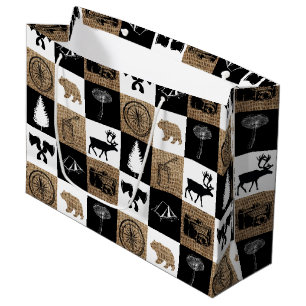 Sacola Para Presentes Grande Aventura Rustic Camping Outdoor