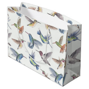 Sacola Para Presentes Grande Aves