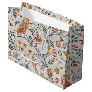 Sacola Para Presentes Grande Aves e Flores, William Morris Large Gift Bag