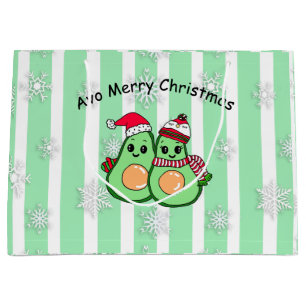 Sacola Para Presentes Grande Avo Feliz Natal Engraçado Avocados Humor