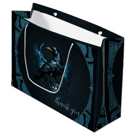 Sacola Para Presentes Grande Avó preto majestoso sentado em um ornamentado