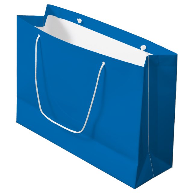 Sacola Para Presentes Grande Azul (Frente inclinada)