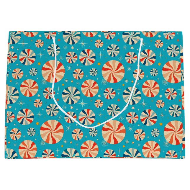 Sacola Para Presentes Grande Azul-canavial-de-natal (Frente)