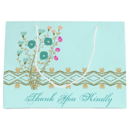 Sacola Para Presentes Grande Azul claro bonito