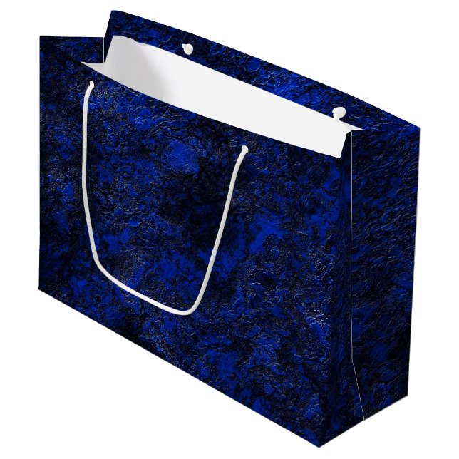 Sacola Para Presentes Grande Azul-cobalto (Frente inclinada)