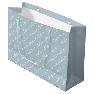 Sacola Para Presentes Grande Azul de Celebração Personalizada