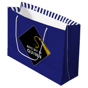 Sacola Para Presentes Grande Azul de Graduação