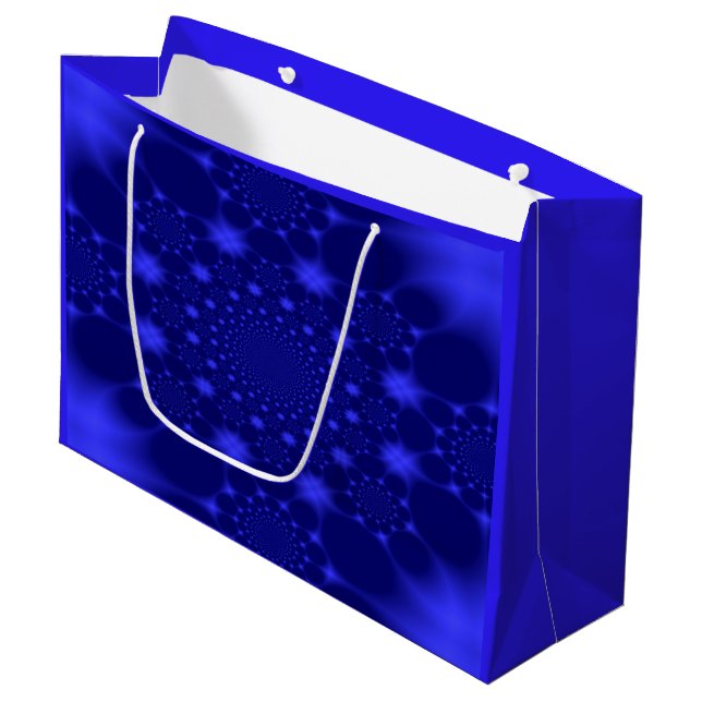 Sacola Para Presentes Grande Azul Deslumbrante (Frente inclinada)