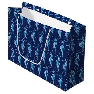 Sacola Para Presentes Grande Azul-marinho