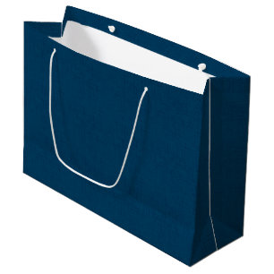 Sacola Para Presentes Grande Azul marinho texturizado