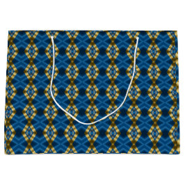Sacola Para Presentes Grande Azul Real Elegante e luxo Dourado