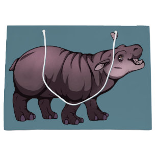 Sacola Para Presentes Grande Baby Pigmy Hippo