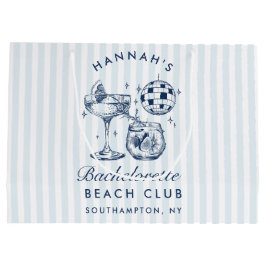 Sacola Para Presentes Grande Bachelorette de Cinzas Vintage Moderna