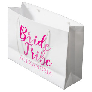 Sacola Para Presentes Grande Bachelorette Personalizada Rosa Quente da Tribo Br