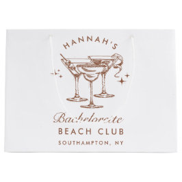 Sacola Para Presentes Grande Bachelorette Retro Brown Coctail